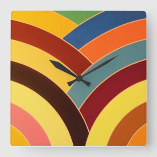 stylish modern sophisticated chevrons square wall clock