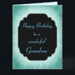 Stylish modern stars Birthday Grandson Card<br><div class="desc">Stylish and Cool Happy Birthday Grandson design Greeting Card.</div>