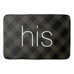 Stylish Modern Stripes and Colours Pattern his Bath Mat