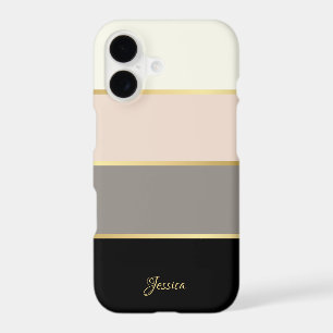 Stylish Modern Stripes Pattern with Name