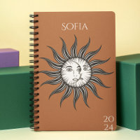 Stylish Modern Sun & Moon Terracotta