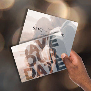 Stylish Modern Wedding Photo  Save The Date