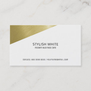 stylish modern white professional business card