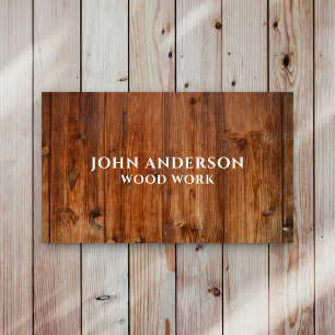 Stylish Modern Wooden Carpentry Business Card