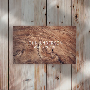 Stylish Modern Wooden Carpentry Business Card