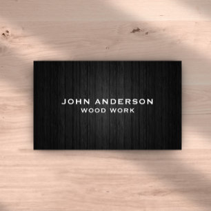 Stylish Modern Wooden Carpentry Business Card