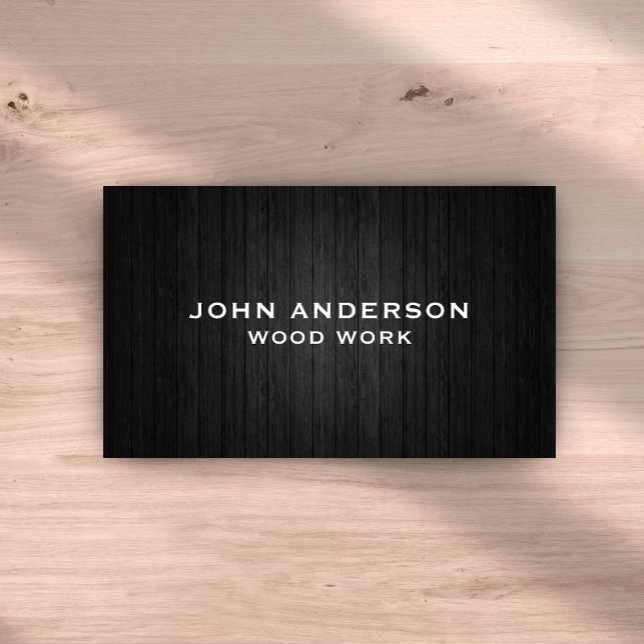 Stylish Modern Wooden Carpentry Business Card (Creator Uploaded)