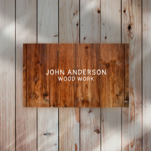 Stylish Modern Wooden Carpentry Business Card