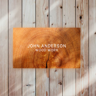 Stylish Modern Wooden Carpentry Business Card