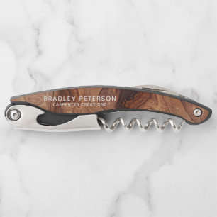 Stylish Modern Wooden Carpentry Construction Corkscrew