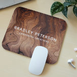 Stylish Modern Wooden Carpentry Construction Mouse Pad<br><div class="desc">Stylish Modern Wooden Carpentry Construction Mouse Pad a simple yet stylish design features a wooden furniture pattern with an overlay of your name and company or designation on the front. Personalise by editing the text in the text box provided.</div>