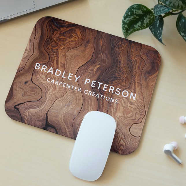 Stylish Modern Wooden Carpentry Construction Mouse Pad (Creator Uploaded)