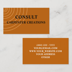 Stylish Modern Wooden Carpentry Professional  Business Card
