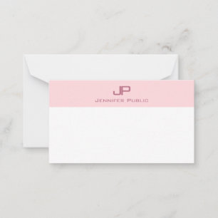 Stylish Monogram Blush Pink Simple Template