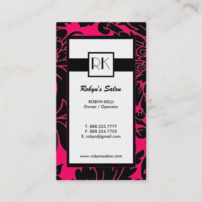 Stylish Monogram Business Cards (Front)