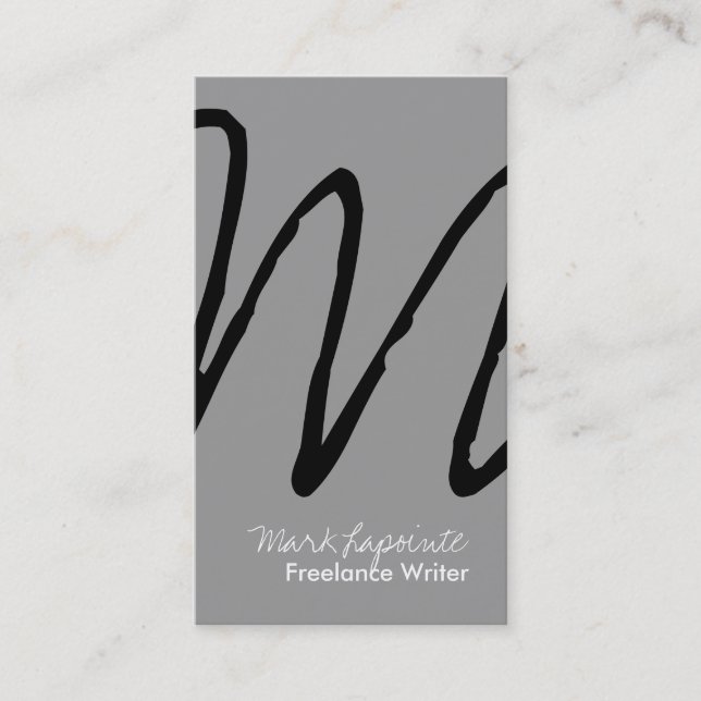 Stylish Monogram Business Cards (Front)