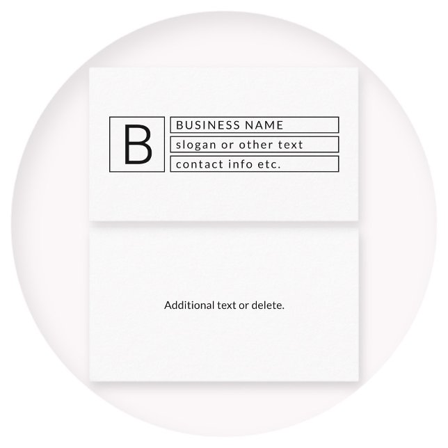 Stylish Monogram & Business Name (or other text) Business Card (Creator Uploaded)