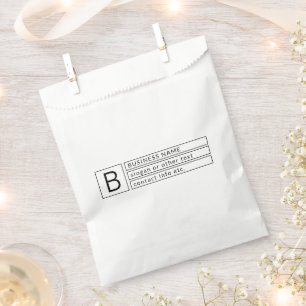 Stylish Monogram & Business Name (or other text) Favour Bags