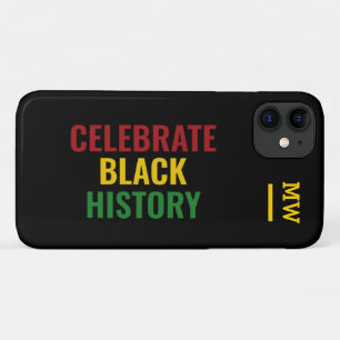 Stylish Monogram CELEBRATE BLACK HISTORY Case-Mate iPhone Case