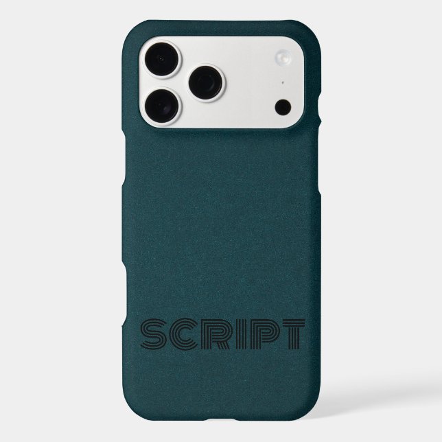 Stylish Monogram Dark Green Script  (Back)