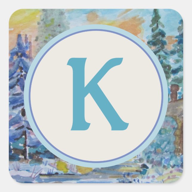 Stylish Monogram Envelope Seal (Front)