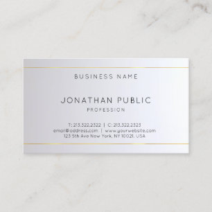 Stylish Monogram Gold Silver Elegant Template Business Card