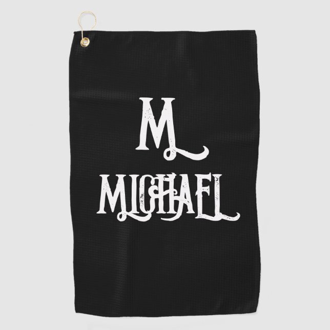 STYLISH MONOGRAM GOLF TOWEL (Front)