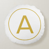 Stylish Monogram Initial Letter Gold Colour White