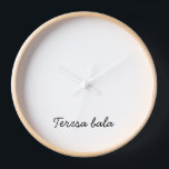 Stylish Monogram Modern Minimalist White Script Clock<br><div class="desc">Show off your style with this stylish monogram minimalist white script design. Clean,  modern,  and elegant,  it’s perfect for personalization with initials or names. Ideal for anyone who loves refined simplicity and contemporary typography. A timeless design that adds sophistication to any personalized item.</div>