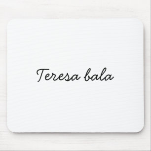 Stylish Monogram Modern Minimalist White Script Mouse Pad