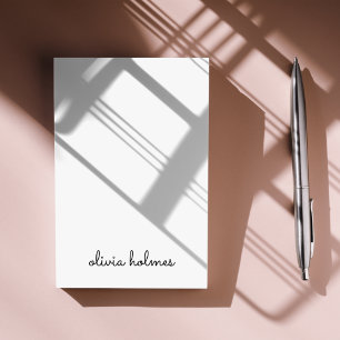Stylish Monogram   Modern Minimalist White Script Post-it Notes