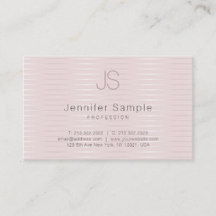 Stylish Monogram Modern Template Beauty Salon Business Card