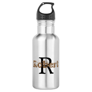 Stylish Monogram Name Initial Modern  532 Ml Water Bottle