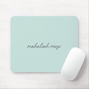 Stylish Monogram Ocean Spray Modern Script Mouse Pad