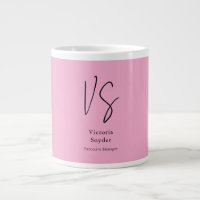 Stylish Monogram Professional Light Pink