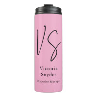 Stylish Monogram Professional Light Pink