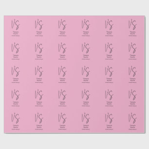 Stylish Monogram Professional Light Pink Wrapping Paper