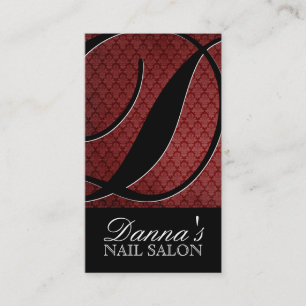 Stylish Monogram Salon Business Cards