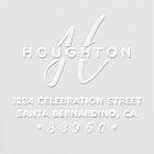 Stylish Monogram Script Family Name Return Address