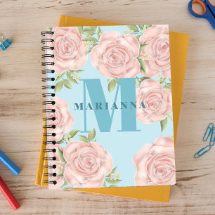 Stylish Monogram Simple Calligraphy Typography Notebook