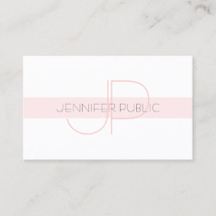 Stylish Monogram Simple Design Luxury Modern Plain Business Card