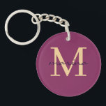 Stylish monogrammed Acrylic Keychain<br><div class="desc">collection of stylish and personalised monogram initial Keychains featuring your name. Add a touch of elegance and uniqueness to your belongings with these custom-designed Keychain.
Personalise it now; click the customise button to add your initial and your name.</div>