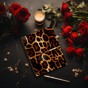 Stylish Monogrammed Leopard Print Business  Planner