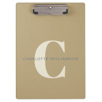 Stylish Monogrammed Name Professional Gold Tan