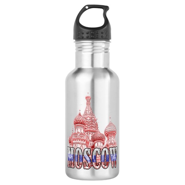 Stylish Moscow Russian Federation Water Bottle (Front)