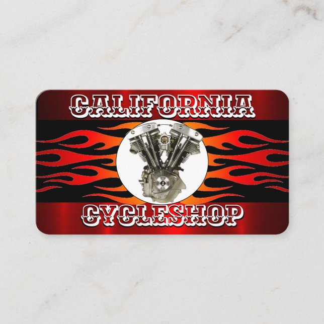 Stylish Motorcycle Business Card (Front)