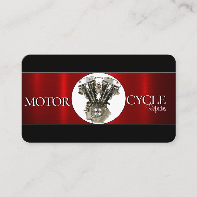 Stylish Motorcycle Business Card (Front)