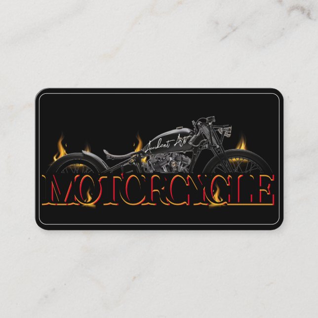 Stylish Motorcycle Business Card (Front)