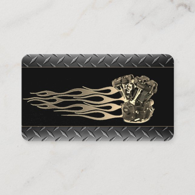 Stylish Motorcycle Business Card (Front)