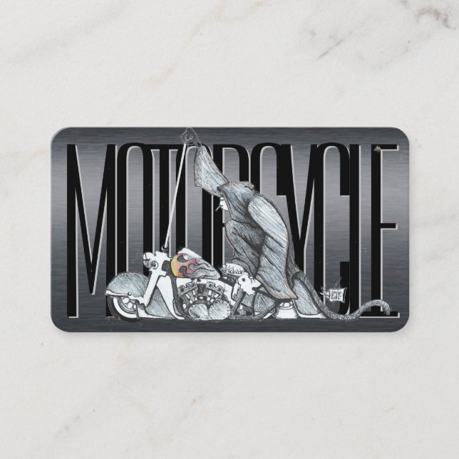 Stylish Motorcycle Business Card (Front)